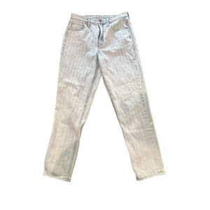 American Eagle Light Wash Striped‎ 90s Inspired Mom Jeans Women's Size 6